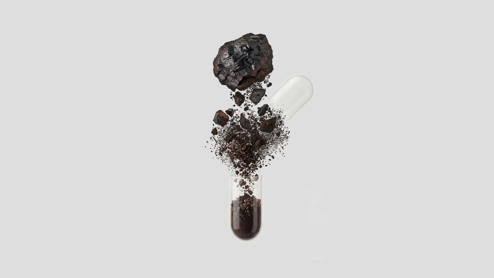 Exploded capsule with natural ingredients for the DAYA supplement campaign